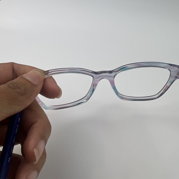 Ray-Ban RB 1591 3807 Kids Eyeglasses Frames Transparent Blue Cat Eye 46-16-125- - Picture 13 of 13